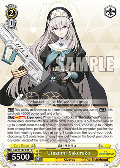 Utazumi Sakurako (BAV/W112-E011 R) [Blue Archive] | Cracking-Singles