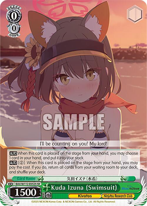 Kuda Izuna (Swimsuit) (BAV/W112-E052S SR) [Blue Archive] | Cracking-Singles