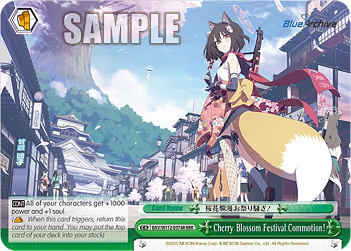 Cherry Blossom Festival Commotion! (BAV/W112-E074R RRR) [Blue Archive] | Cracking-Singles