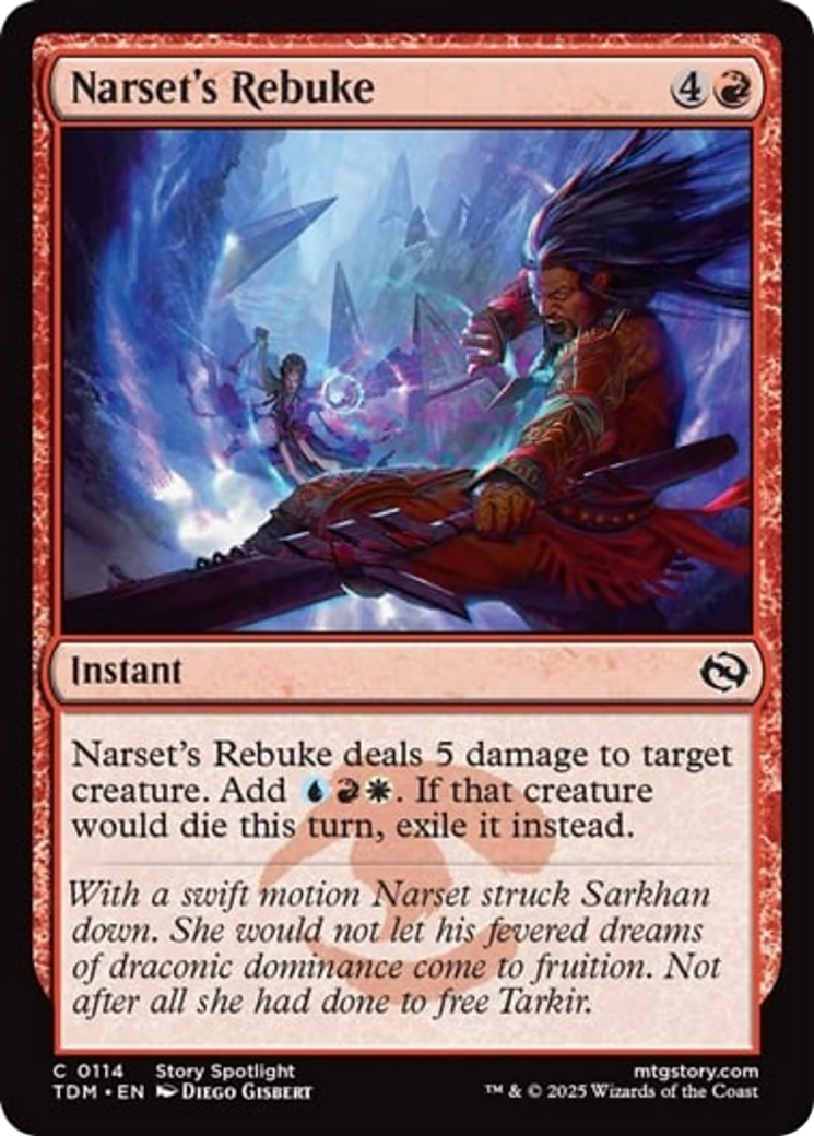 Narset's Rebuke [Tarkir: Dragonstorm] | Cracking-Singles