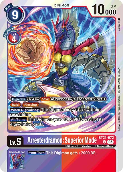 Arresterdramon: Superior Mode [BT21-072] [World Convergence] | Cracking-Singles