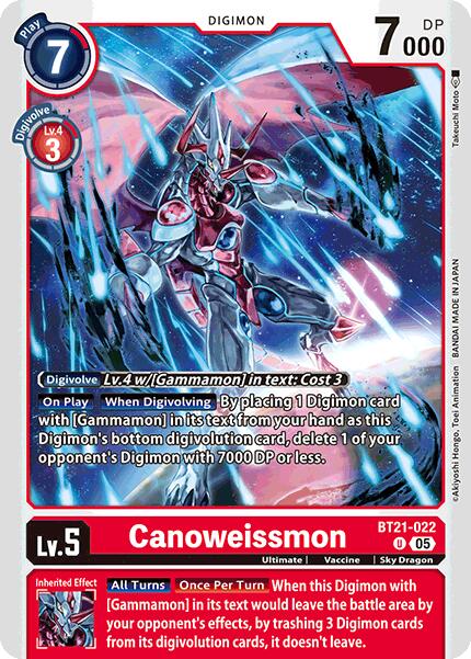 Canoweissmon [BT21-022] [World Convergence] | Cracking-Singles