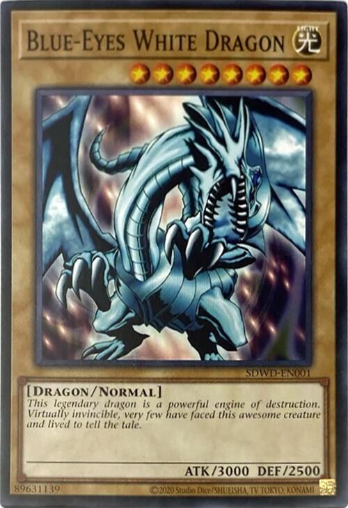 Blue-Eyes White Dragon (Unlimited Misprint) [SDWD-EN001] Common | Cracking-Singles