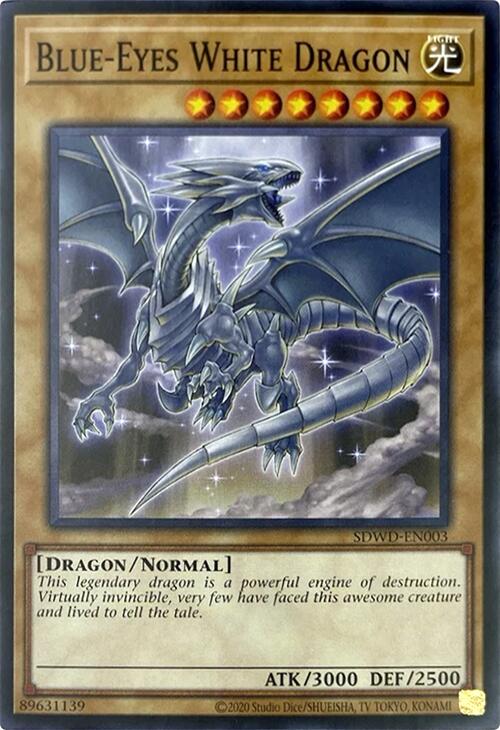 Blue-Eyes White Dragon (Unlimited Misprint) [SDWD-EN003] Common | Cracking-Singles