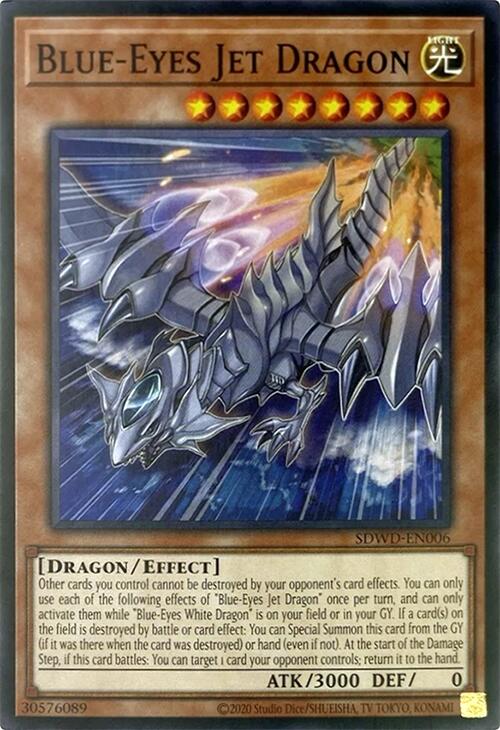 Blue-Eyes Jet Dragon (Unlimited Misprint) [SDWD-EN006] Common | Cracking-Singles