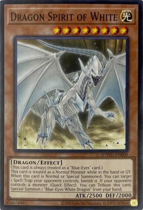 Dragon Spirit of White (Unlimited Misprint) [SDWD-EN008] Common | Cracking-Singles