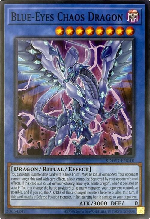 Blue-Eyes Chaos Dragon (Unlimited Misprint) [SDWD-EN010] Common | Cracking-Singles