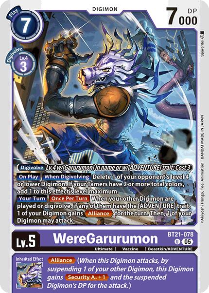 WereGarurumon [BT21-078] [World Convergence] | Cracking-Singles