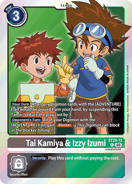 Tai Kamiya & Izzy Izumi [ST20-13] [Starter Deck: Protector of Light] | Cracking-Singles