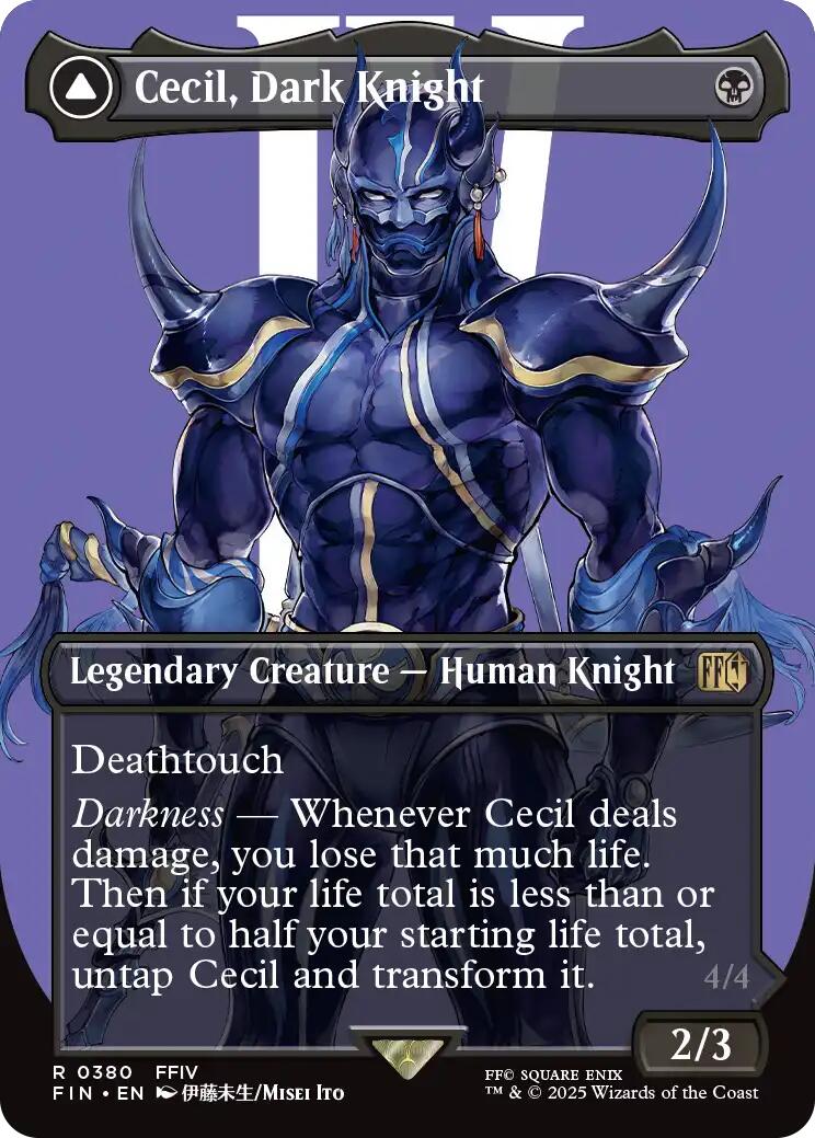 Cecil, Dark Knight // Cecil, Redeemed Paladin (Borderless) [FINAL FANTASY] | Cracking-Singles