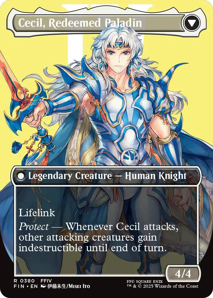 Cecil, Dark Knight // Cecil, Redeemed Paladin (Borderless) [FINAL FANTASY] | Cracking-Singles