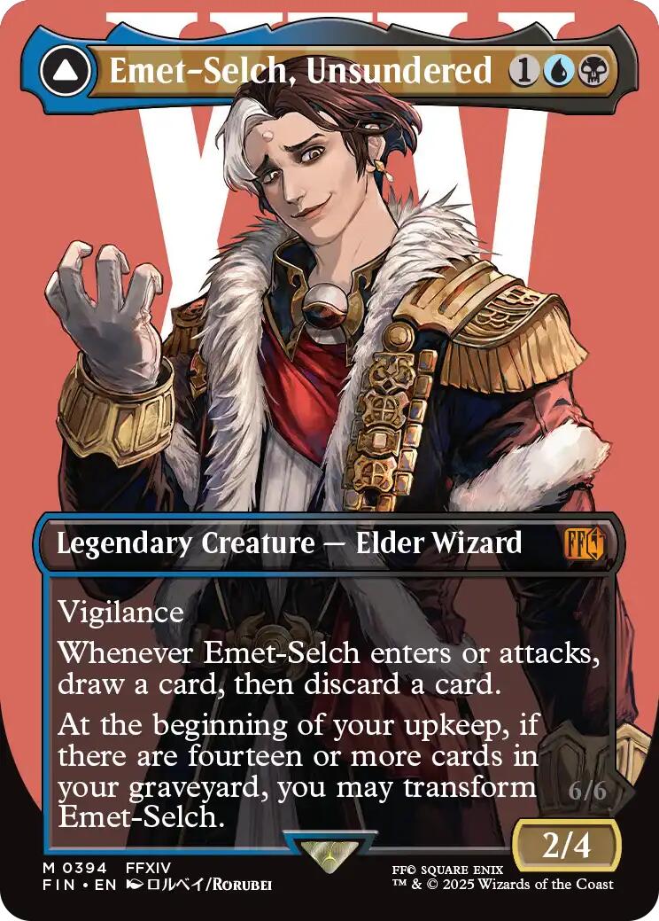 Emet-Selch, Unsundered // Hades, Sorcerer of Eld (Borderless) [FINAL FANTASY] | Cracking-Singles