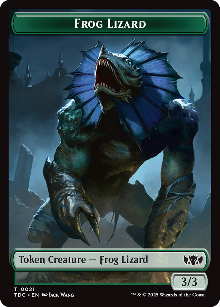 Frog Lizard // Dragon (0014) Double-Sided Token [Tarkir: Dragonstorm Commander Tokens] | Cracking-Singles