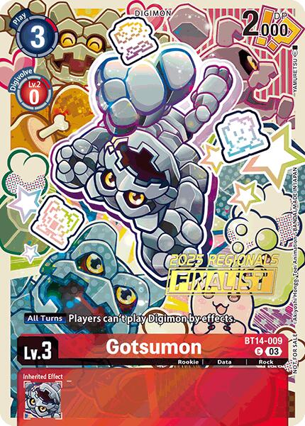 Gotsumon [BT14-009] (2025 Regionals Finalist) [Blast Ace Promos] | Cracking-Singles