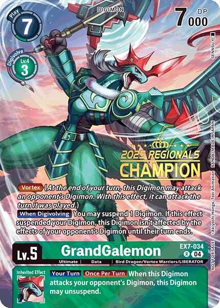 GrandGalemon [EX7-034] (2025 Regionals Champion) [Digimon LIBERATOR Promos] | Cracking-Singles