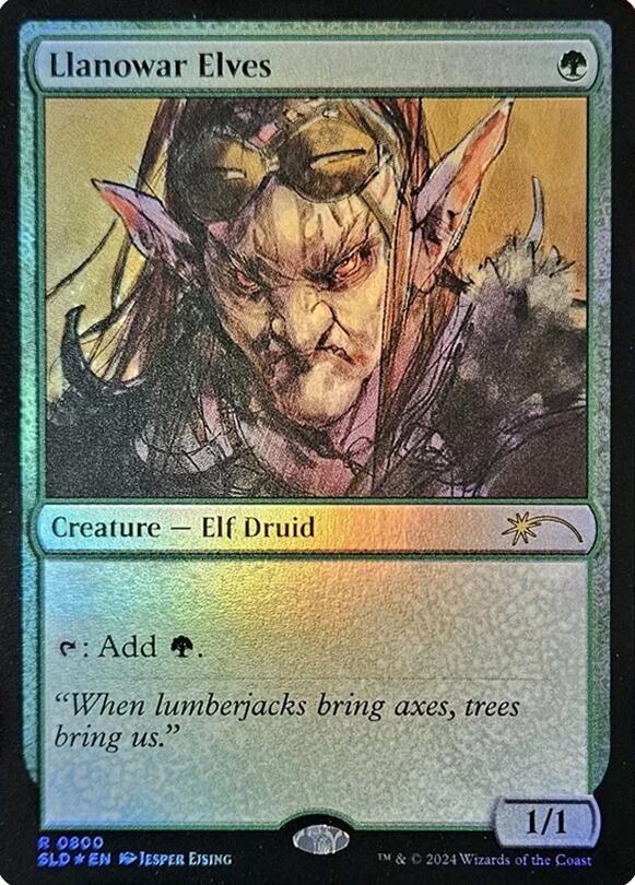 Llanowar Elves (0800) (Rainbow Foil) [Secret Lair Drop Series] | Cracking-Singles
