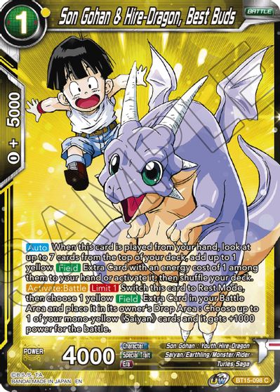 Son Gohan & Hire-Dragon, Best Buds (BT15-098) [Saiyan Showdown] | Cracking-Singles