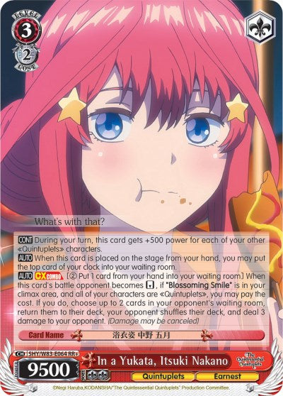 In a Yukata, Itsuki Nakano (5HY/W83-E064 RR+) [The Quintessential Quintuplets] | Cracking-Singles