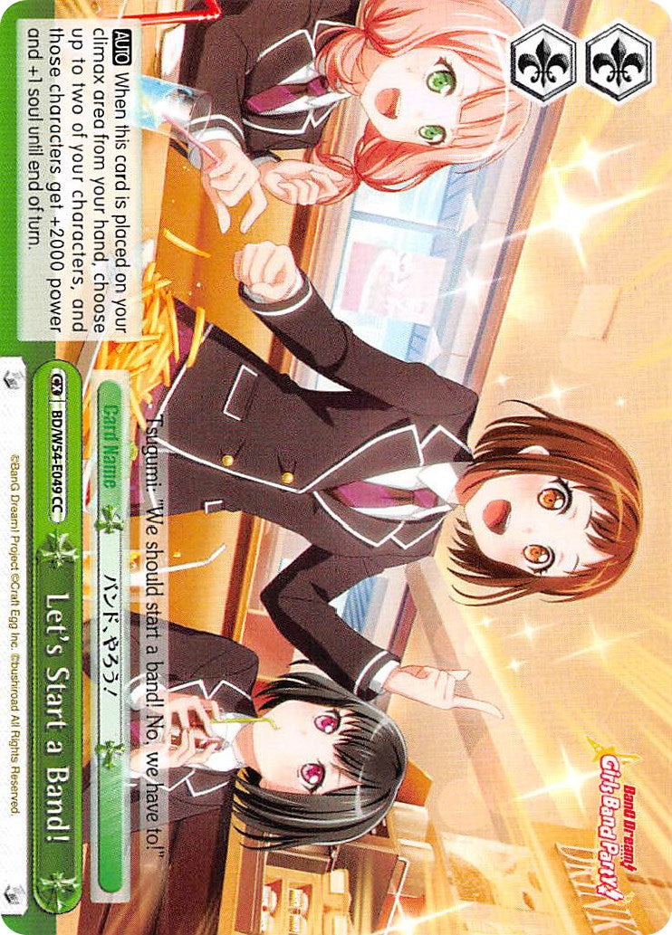 Let's Start a Band! (BD/W54-E049 CC) [BanG Dream! Girls Band Party!] | Cracking-Singles