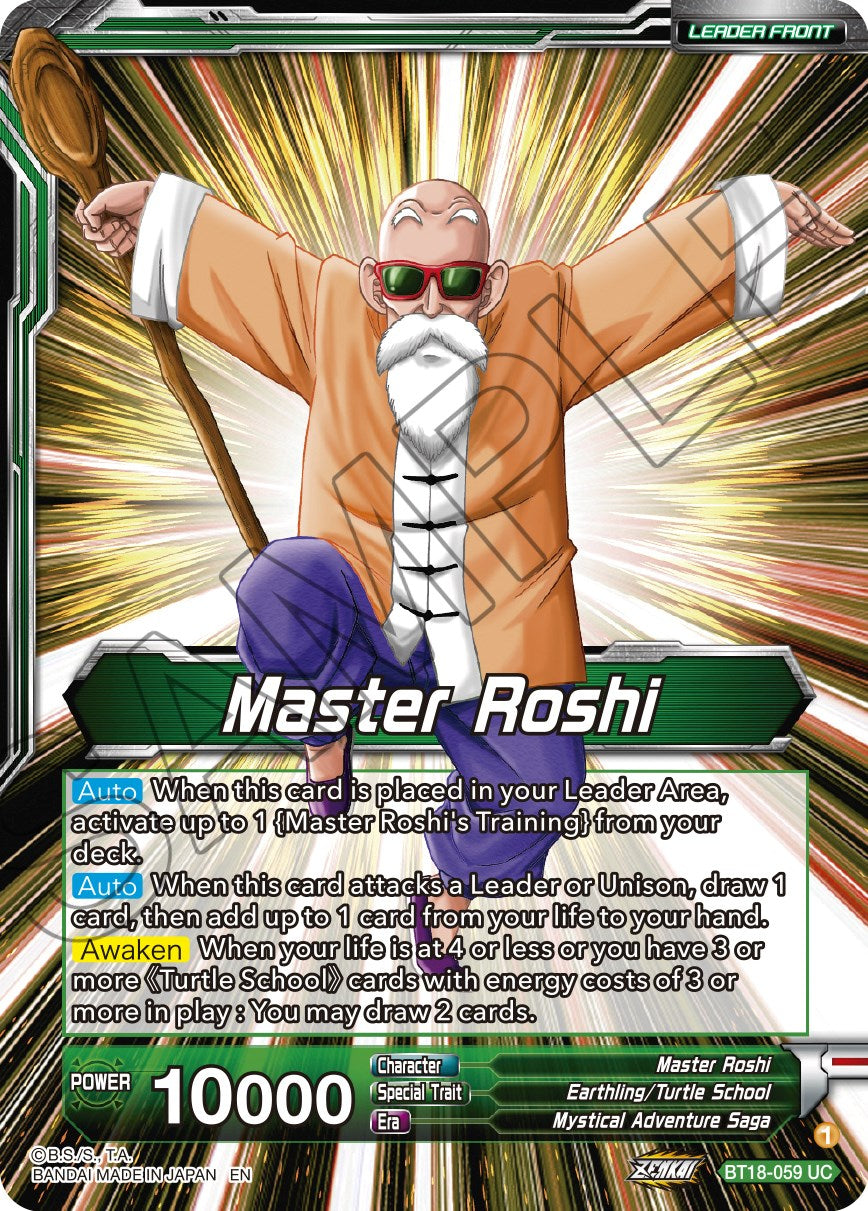 Master Roshi // Son Goku, Krillin, Yamcha, & Master Roshi, Reunited (BT18-059) [Dawn of the Z-Legends] | Cracking-Singles