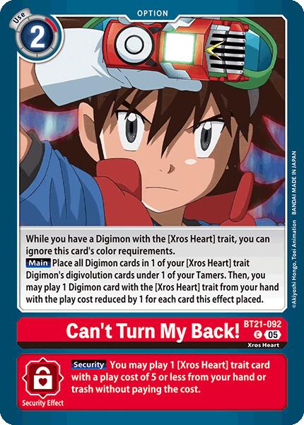 Can't Turn My Back! [BT21-092] [World Convergence] | Cracking-Singles