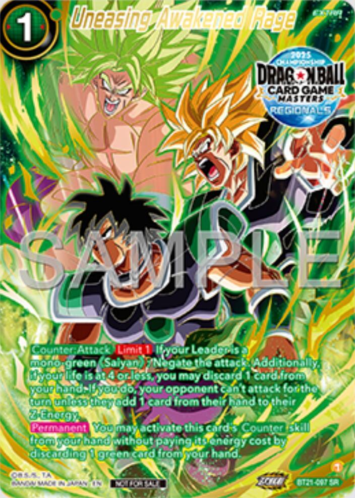 Uneasing Awakened Rage (Alt-Art Card) (BT21-097) [Promotion Cards] | Cracking-Singles