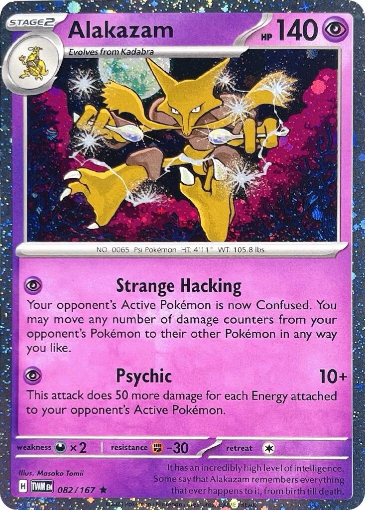 Alakazam (082/167) (Cosmos Holo) [Scarlet & Violet: Twilight Masquerade] | Cracking-Singles