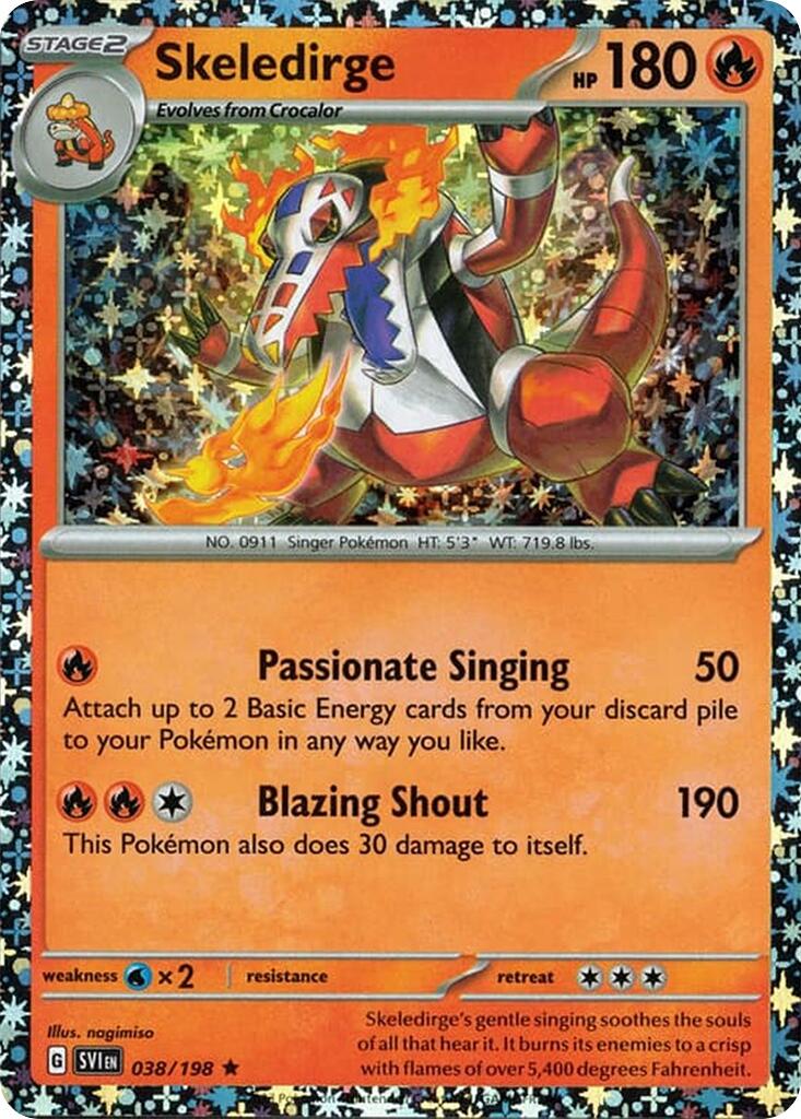 Skeledirge (038/198) (Sparkle Holo) [Miscellaneous Cards] | Cracking-Singles