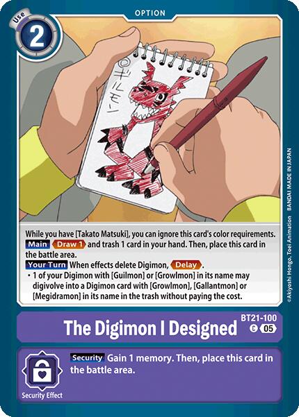 The Digimon I Designed [BT21-100] [World Convergence] | Cracking-Singles