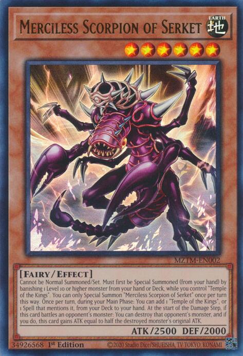 Merciless Scorpion of Serket [MZTM-EN002] Ultra Rare | Cracking-Singles