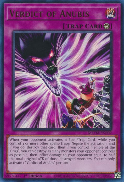 Verdict of Anubis [MZTM-EN009] Ultra Rare | Cracking-Singles