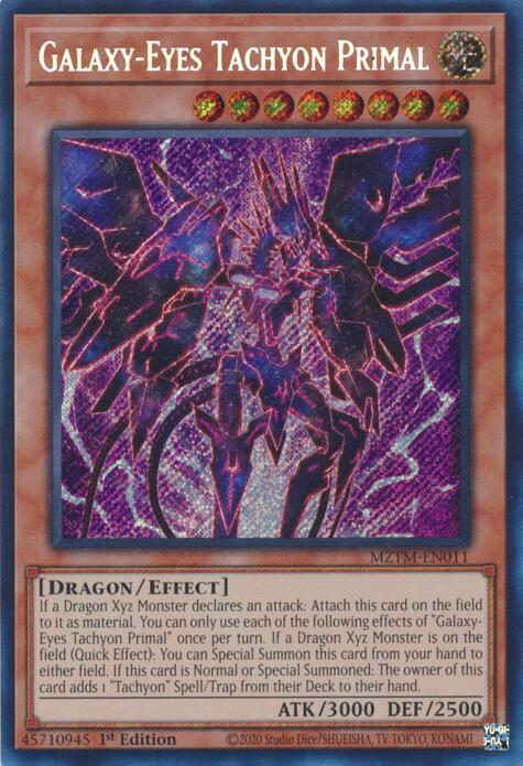 Galaxy-Eyes Tachyon Primal [MZTM-EN011] Secret Rare | Cracking-Singles