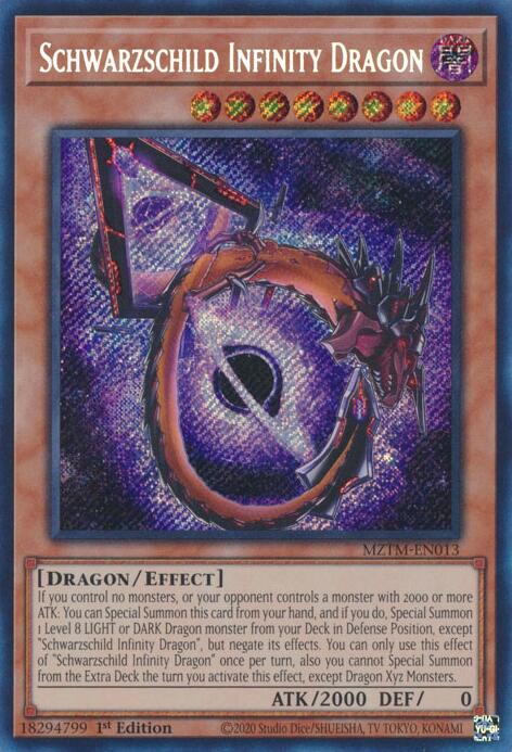 Schwarzschild Infinity Dragon [MZTM-EN013] Secret Rare | Cracking-Singles