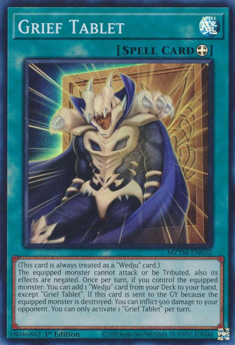 Grief Tablet [MZTM-EN032] Super Rare | Cracking-Singles