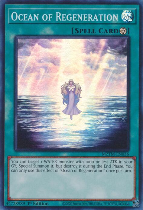 Ocean of Regeneration [MZTM-EN036] Super Rare | Cracking-Singles
