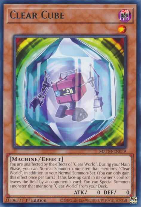 Clear Cube [MZTM-EN039] Rare | Cracking-Singles