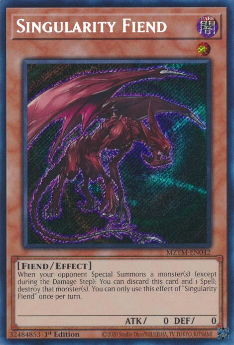Singularity Fiend [MZTM-EN042] Secret Rare | Cracking-Singles