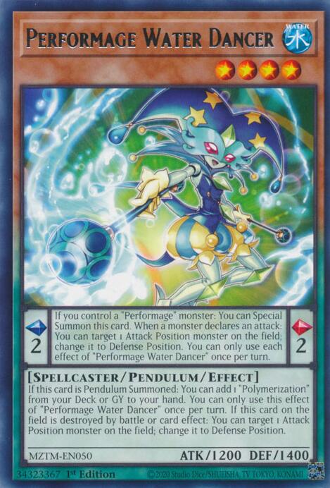 Performage Water Dancer [MZTM-EN050] Rare | Cracking-Singles