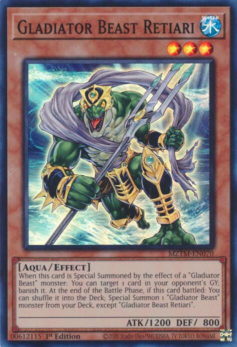 Gladiator Beast Retiari [MZTM-EN070] Super Rare | Cracking-Singles