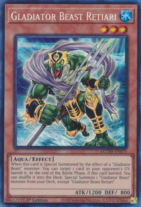 Gladiator Beast Retiari (Collector's Rare) [MZTM-EN070] Collector's Rare | Cracking-Singles