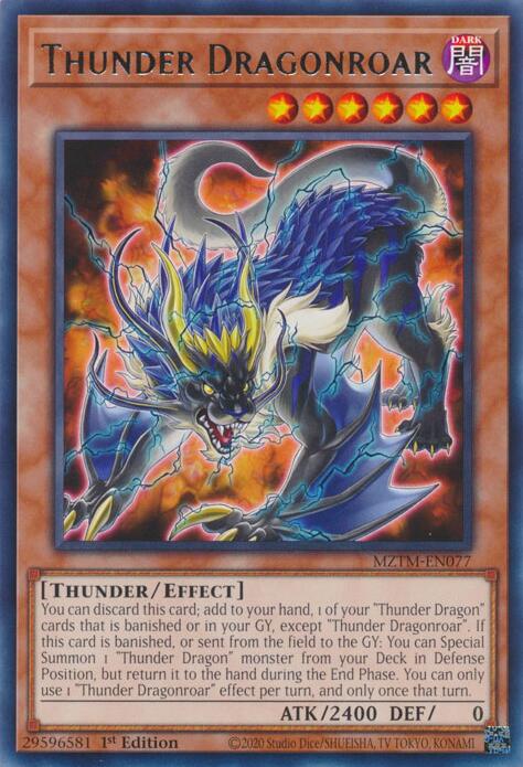 Thunder Dragonroar [MZTM-EN077] Rare | Cracking-Singles