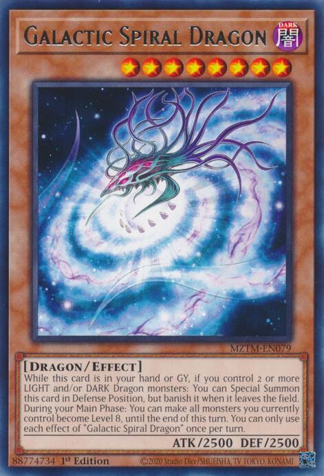 Galactic Spiral Dragon [MZTM-EN079] Rare | Cracking-Singles