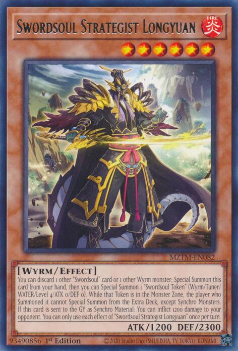 Swordsoul Strategist Longyuan [MZTM-EN082] Rare | Cracking-Singles