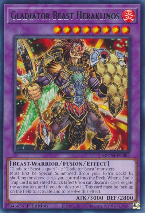 Gladiator Beast Heraklinos [MZTM-EN084] Rare | Cracking-Singles