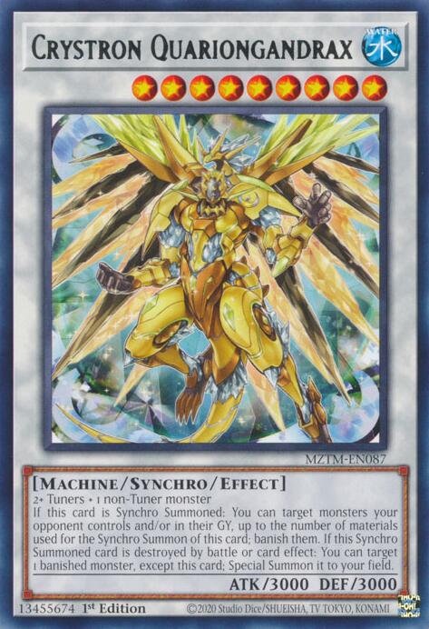 Crystron Quariongandrax [MZTM-EN087] Rare | Cracking-Singles