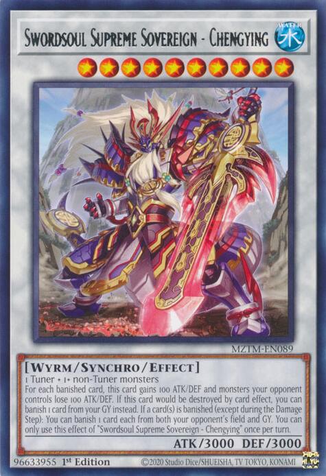 Swordsoul Supreme Sovereign - Chengying [MZTM-EN089] Rare | Cracking-Singles