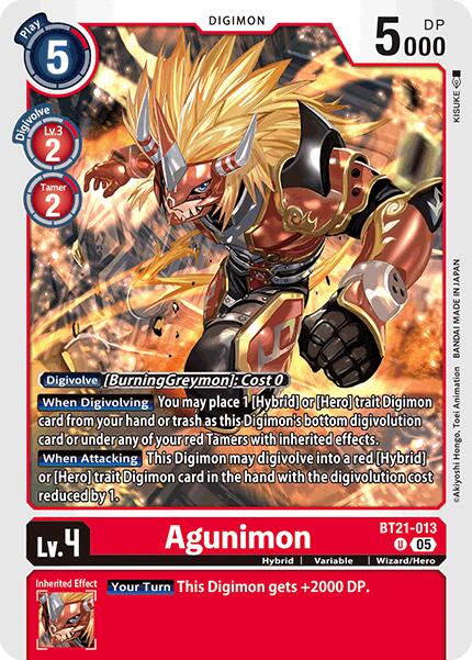 Agunimon [BT21-013] [World Convergence] | Cracking-Singles