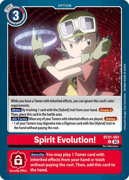 Spirit Evolution! [BT21-091] [World Convergence] | Cracking-Singles