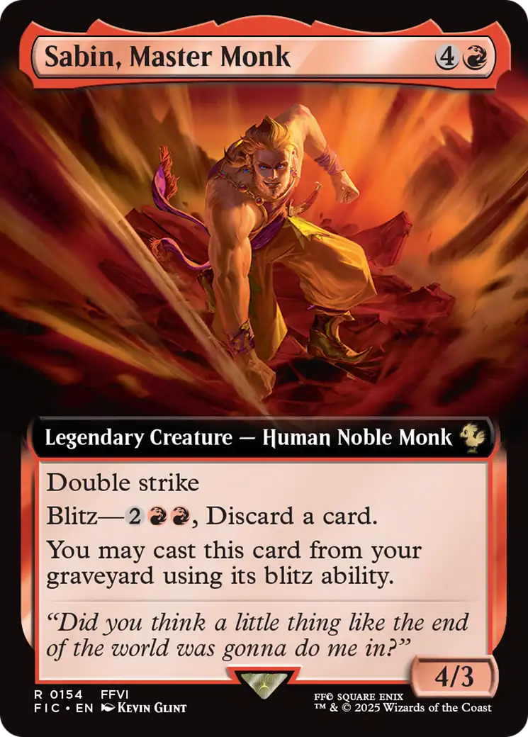 Sabin, Master Monk (Extended Art) [FINAL FANTASY Commander] | Cracking-Singles