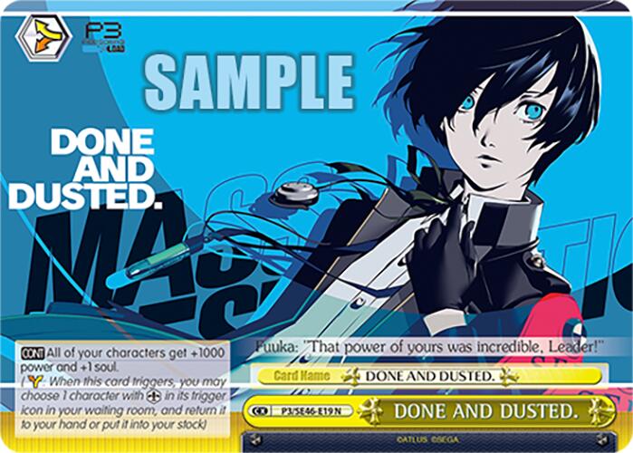DONE AND DUSTED. (P3/SE46-E19N) [Persona 3 Reload Premium Booster] | Cracking-Singles